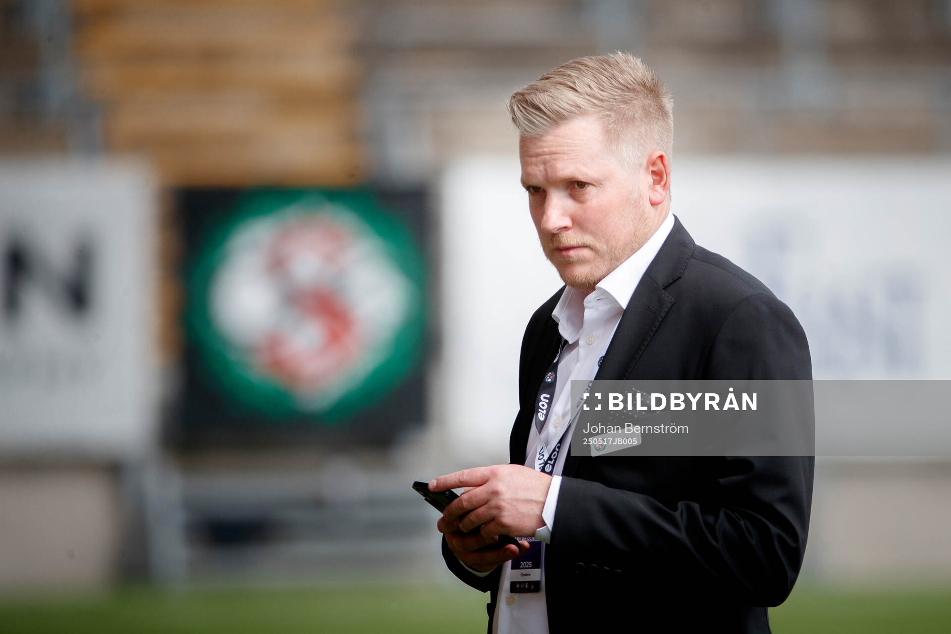 Örebros VD Jonas Lindegren inför fotbollsmatchen i Superettan mellan Örebro och GIF Sundsvall den 17 maj 2025 i Örebro. 
