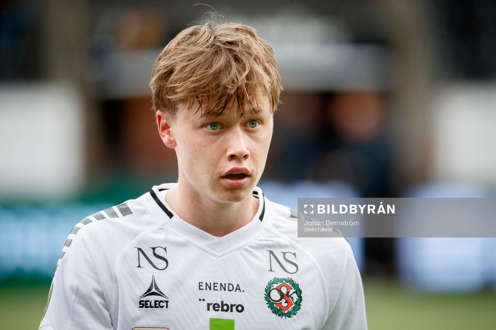 Örebros Linus Alperud under fotbollsmatchen i Superettan mellan Örebro och GIF Sundsvall den 17 maj 2025 i Örebro. 