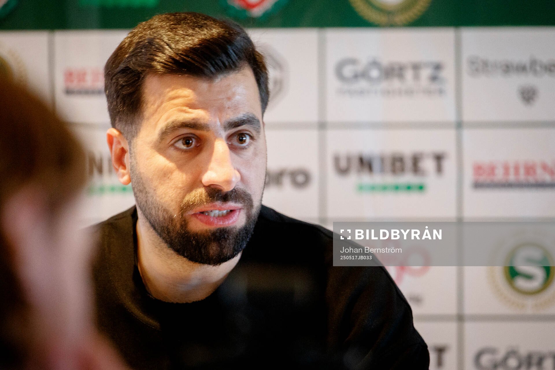 GIF Sundsvalls huvudtränare Erol Ates på presskonferensen efter fotbollsmatchen i Superettan mellan Örebro och GIF Sundsvall den 17 maj 2025 i Örebro.