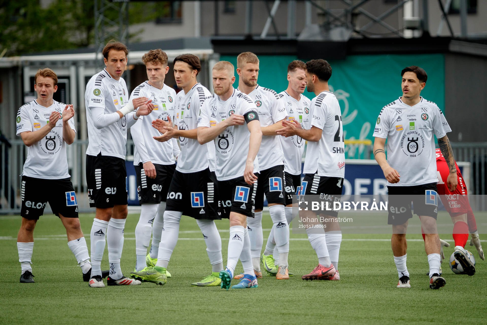 Örebros startelva inför fotbollsmatchen i Superettan mellan Örebro och GIF Sundsvall den 17 maj 2025 i Örebro. 