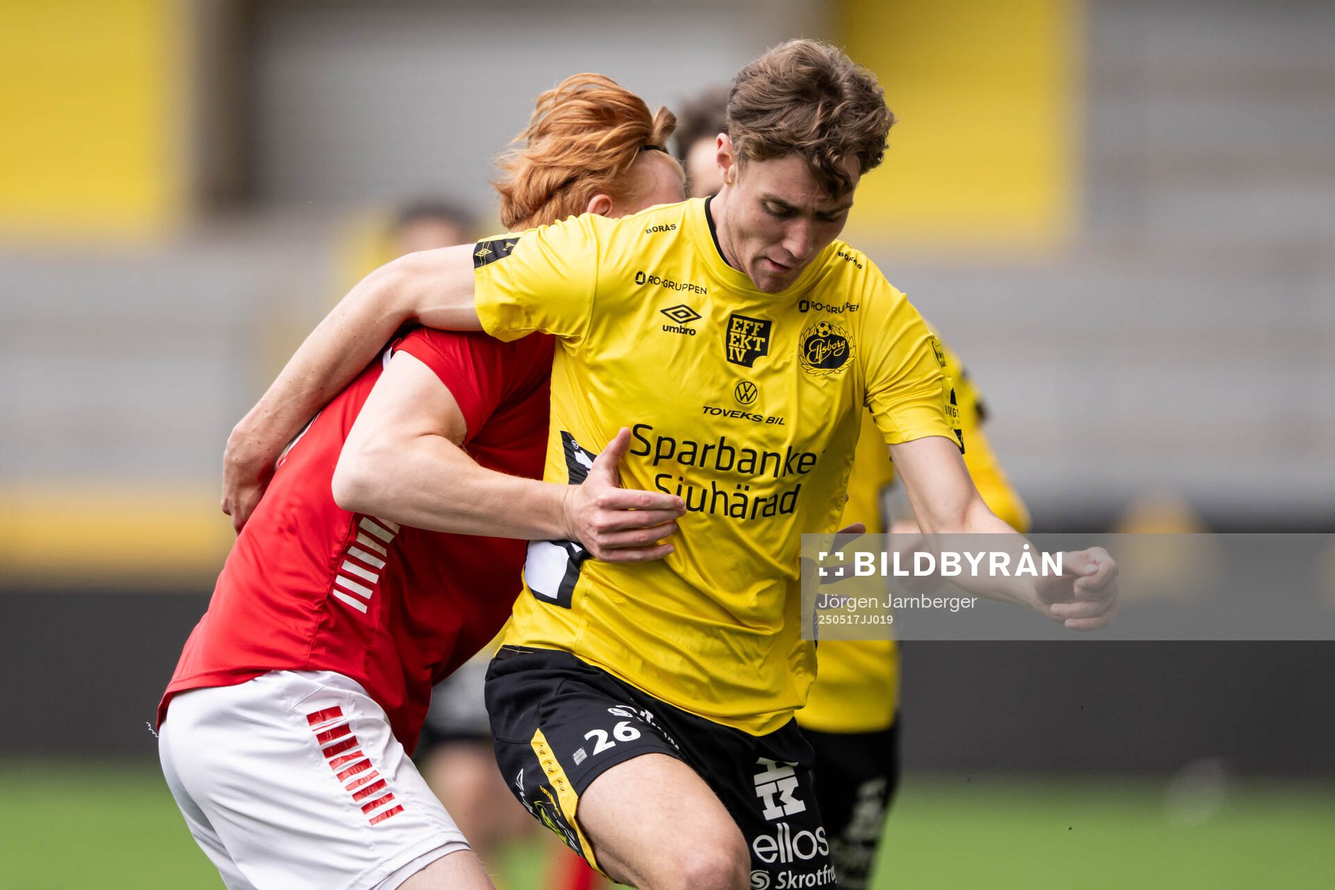 Elfsborgs Robin Svernfors under fotbollsmatchen i P19 Allsvenskan mellan Elfsborg och Kalmar FF den 17 maj 2025 i Borås. 