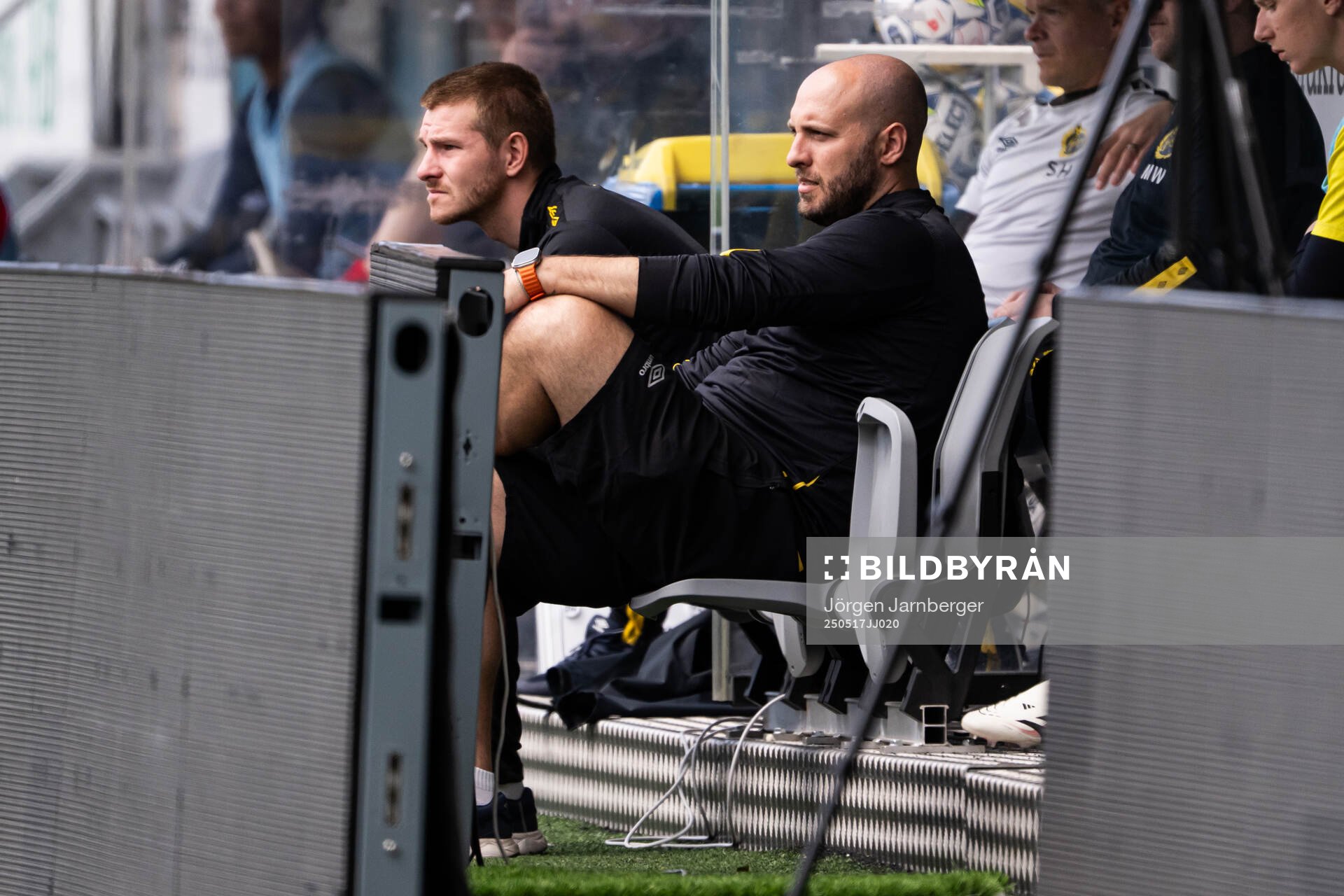 Elfsborgs ledare Stefanos Giogos under fotbollsmatchen i P19 Allsvenskan mellan Elfsborg och Kalmar FF den 17 maj 2025 i Borås. 