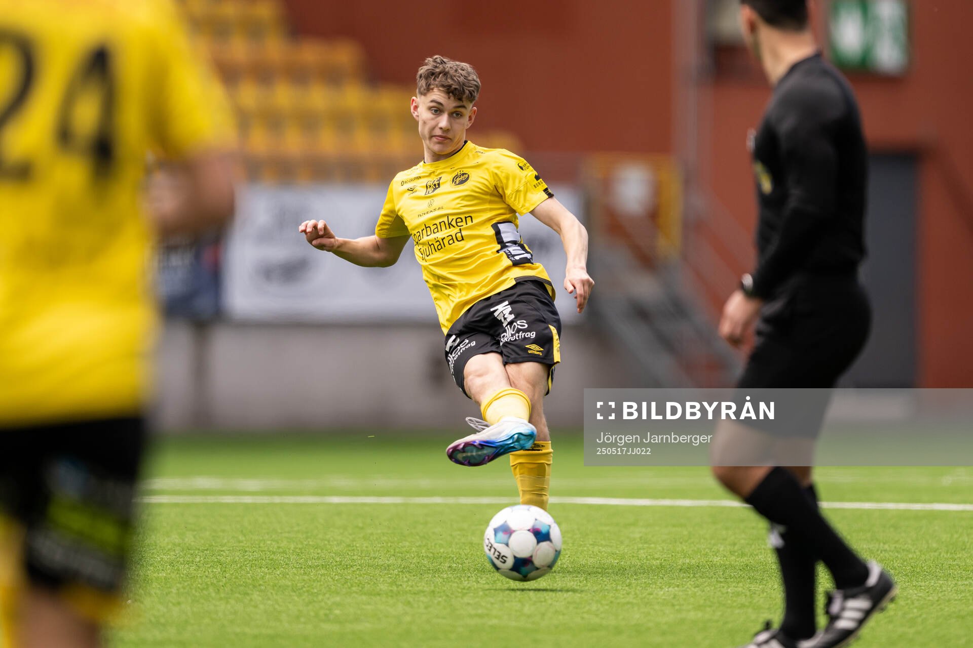 Elfsborgs Viggo Lidberg under fotbollsmatchen i P19 Allsvenskan mellan Elfsborg och Kalmar FF den 17 maj 2025 i Borås. 