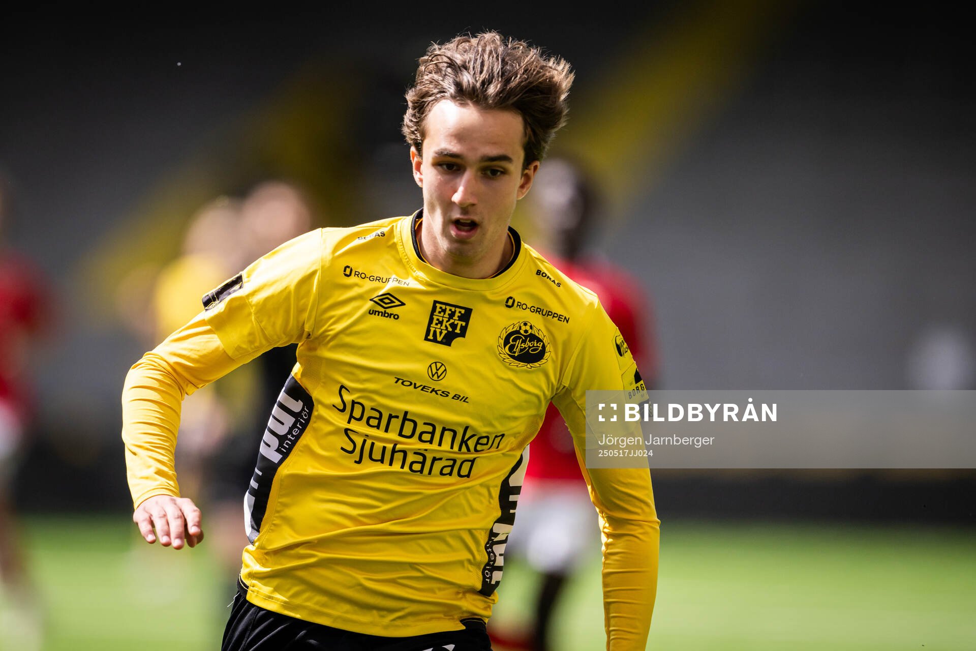 Elfsborgs Elijas Gunnergård Ortan under fotbollsmatchen i P19 Allsvenskan mellan Elfsborg och Kalmar FF den 17 maj 2025 i Borås. 