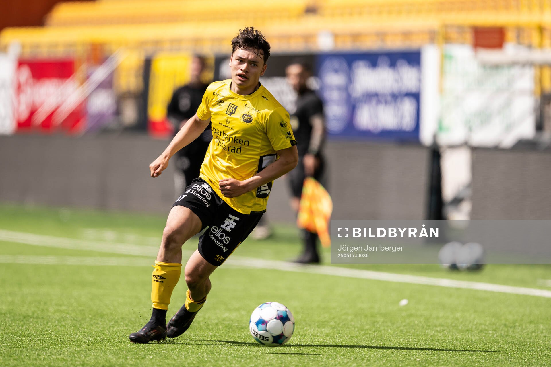 Elfsborgs Dag Hallgren under fotbollsmatchen i P19 Allsvenskan mellan Elfsborg och Kalmar FF den 17 maj 2025 i Borås. 