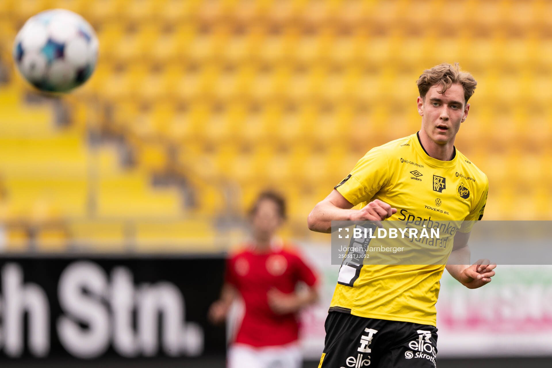 Elfsborgs Robin Svernfors under fotbollsmatchen i P19 Allsvenskan mellan Elfsborg och Kalmar FF den 17 maj 2025 i Borås. 
