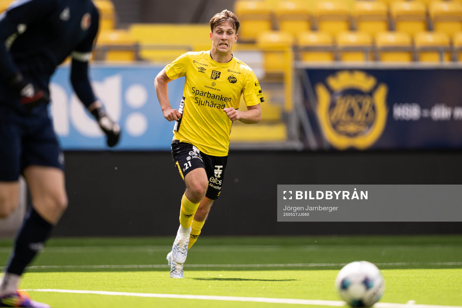 Elfsborgs Adam Wetterlov under fotbollsmatchen i P19 Allsvenskan mellan Elfsborg och Kalmar FF den 17 maj 2025 i Borås. 