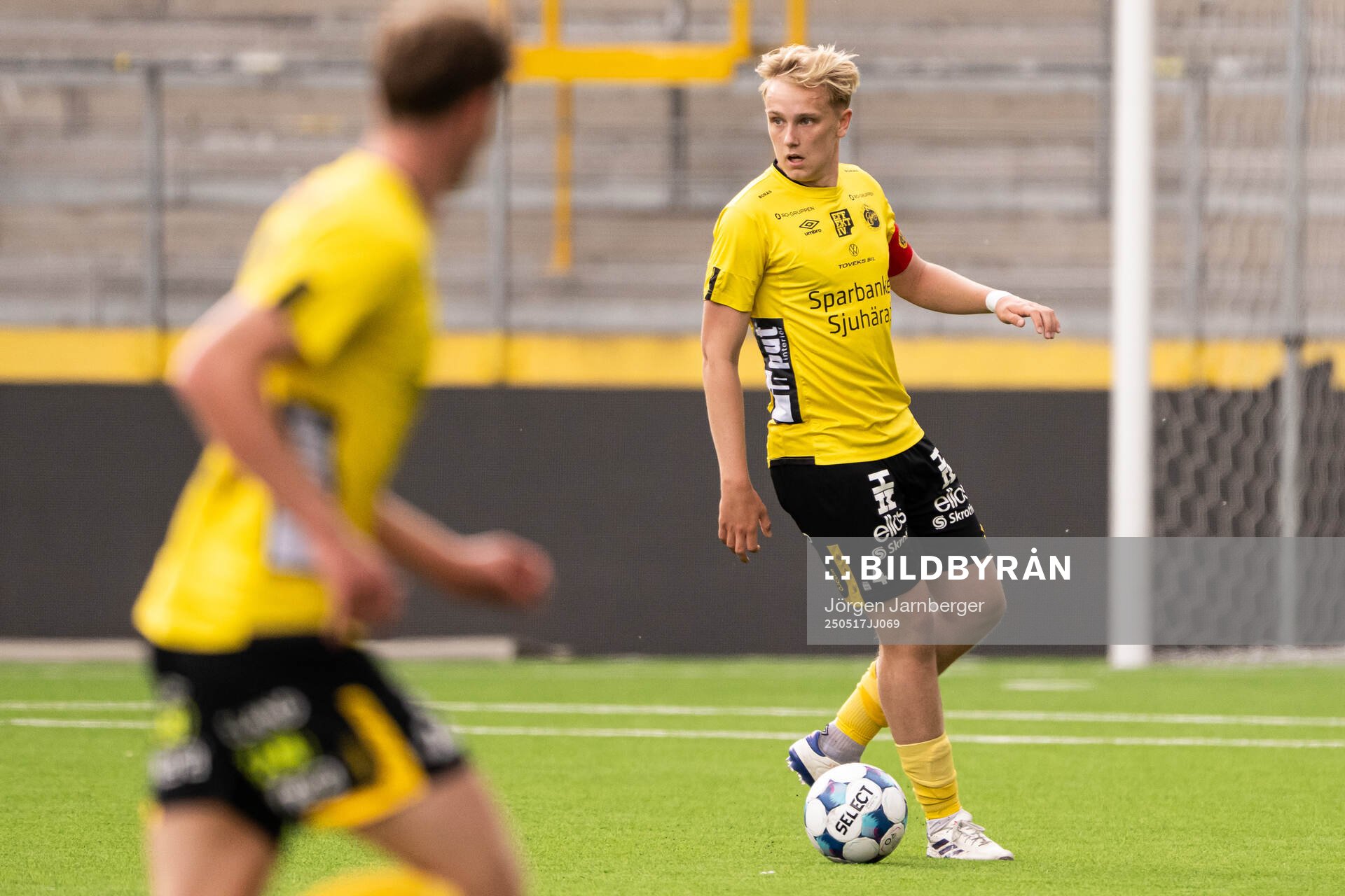 Elfsborgs Kasper Berndtsson under fotbollsmatchen i P19 Allsvenskan mellan Elfsborg och Kalmar FF den 17 maj 2025 i Borås. 