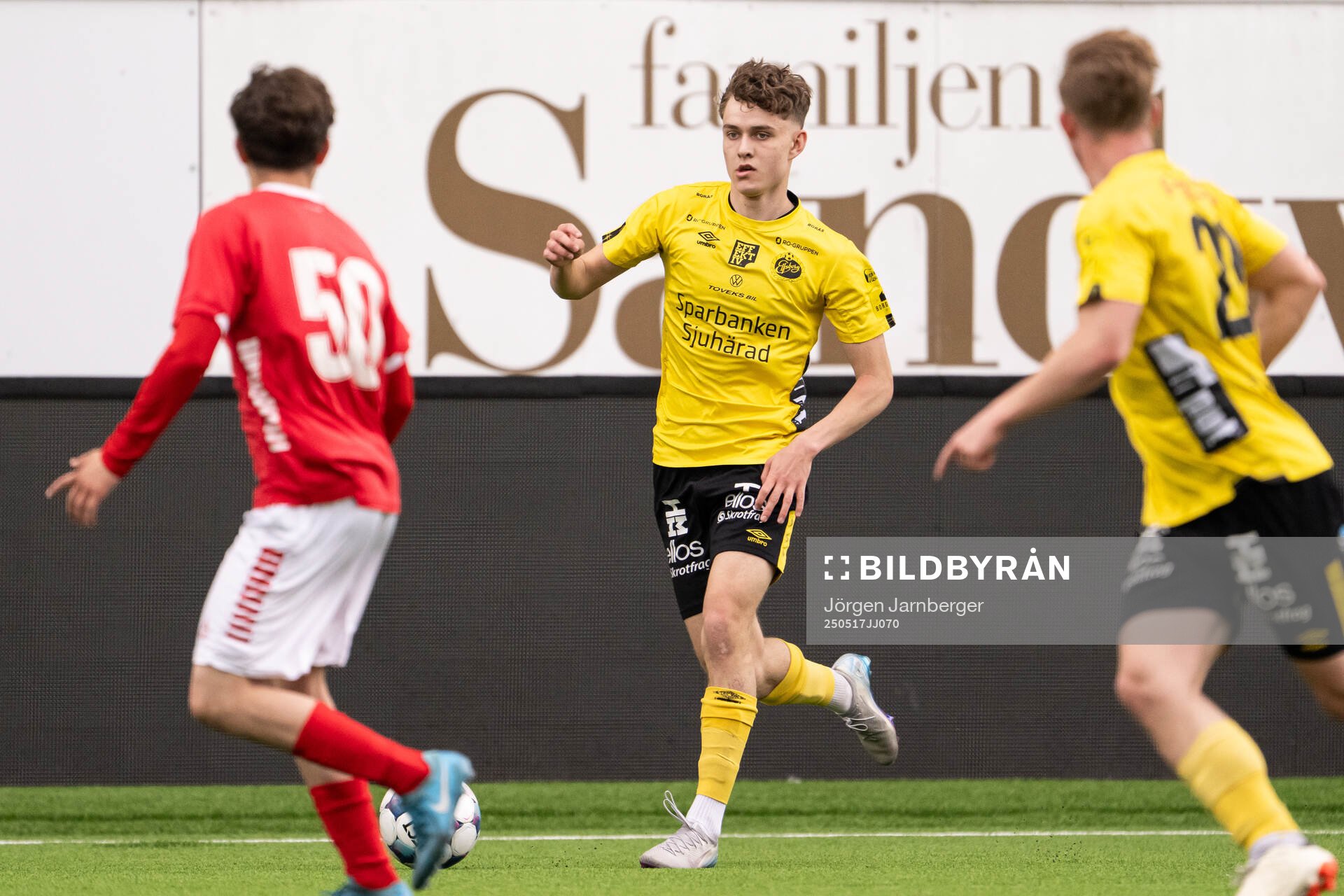 Elfsborgs Viggo Lidberg under fotbollsmatchen i P19 Allsvenskan mellan Elfsborg och Kalmar FF den 17 maj 2025 i Borås. 