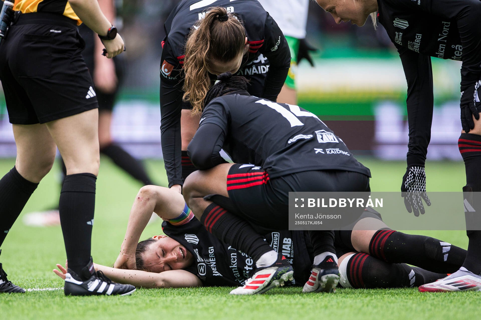 Piteås Josefin Johansson under fotbollsmatchen i Damallsvenskan mellan Hammarby och Piteå den 17 maj 2025 i Stockholm. 