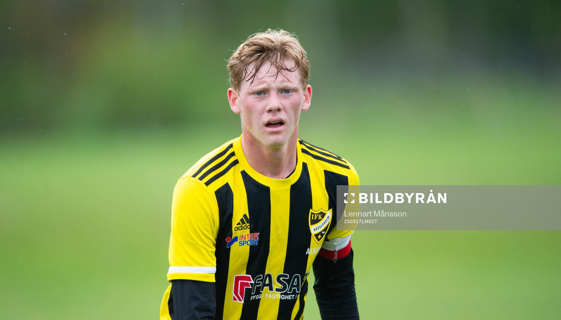 IFK Hässleholms Fabian Arvidsson i matchen i P19 division