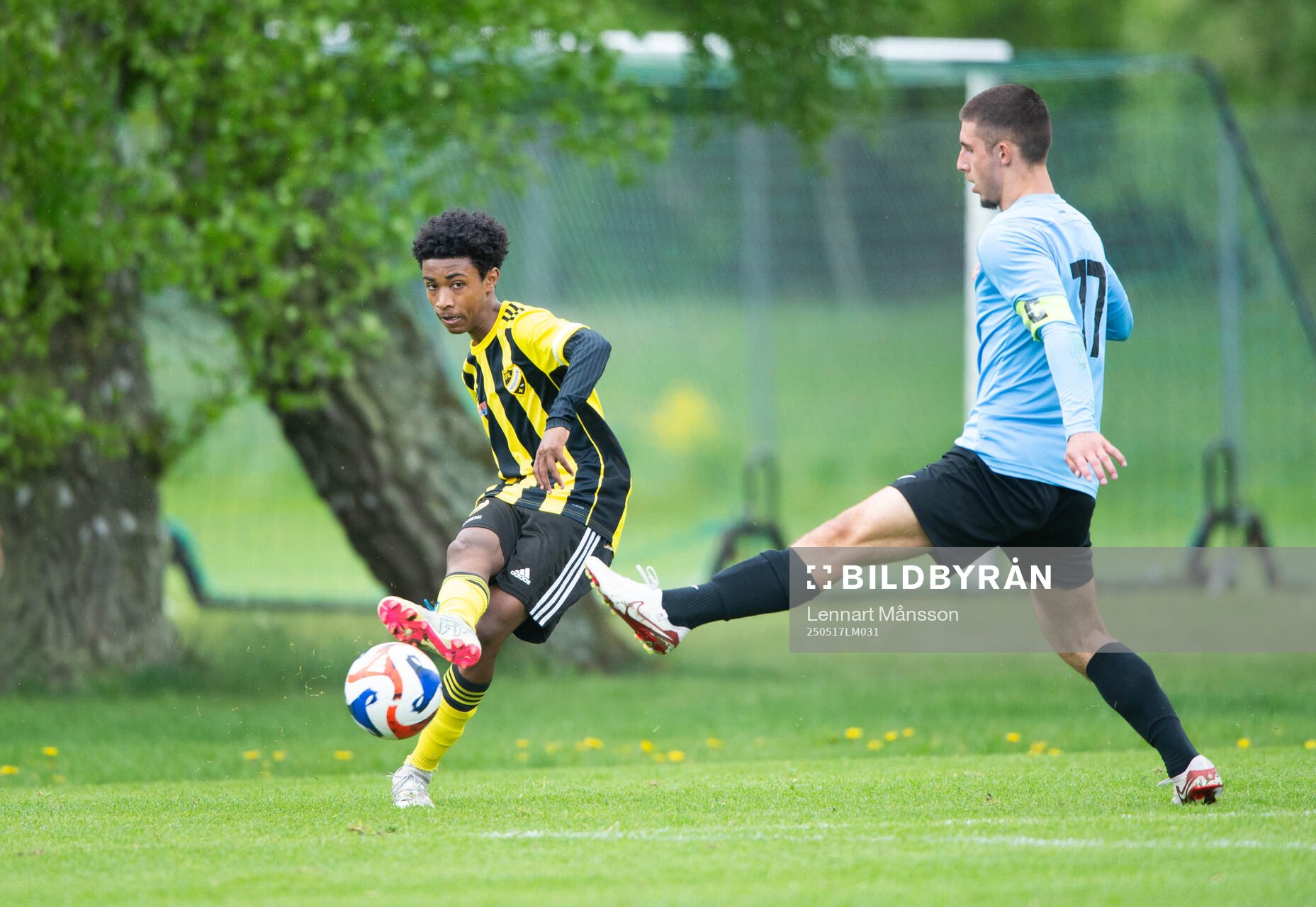 IFK Hässleholms Surafel Eyob Mehari  i matchen i P19