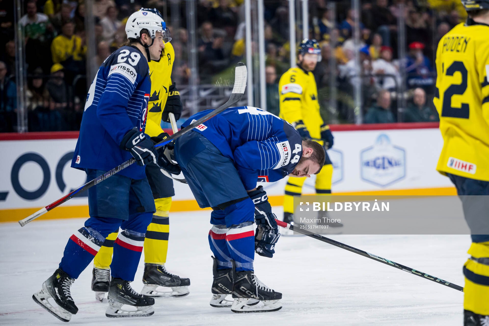 Kevin Spinozzi of France are in pain