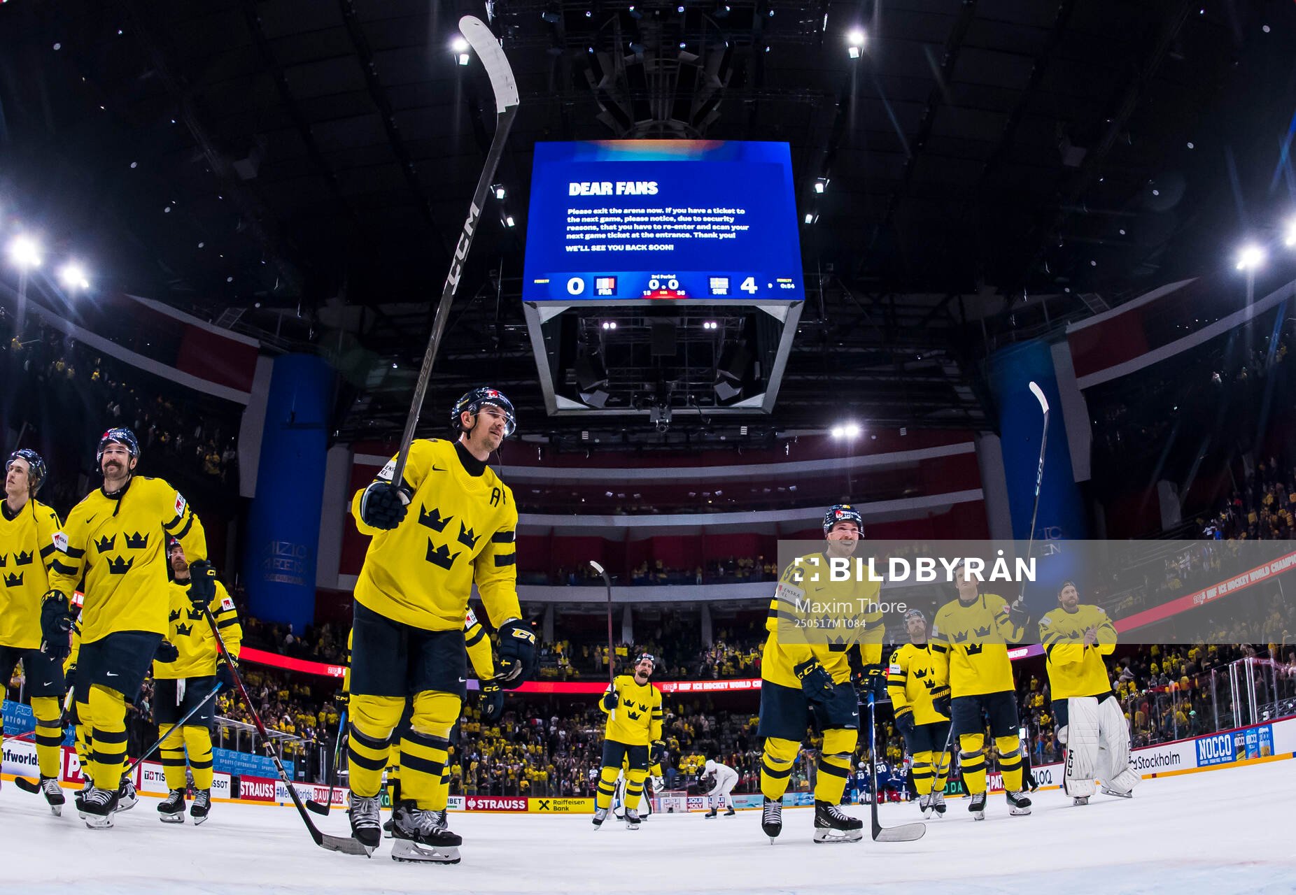 Mikael Backlund and Jesper Frödén of Sweden celebrate