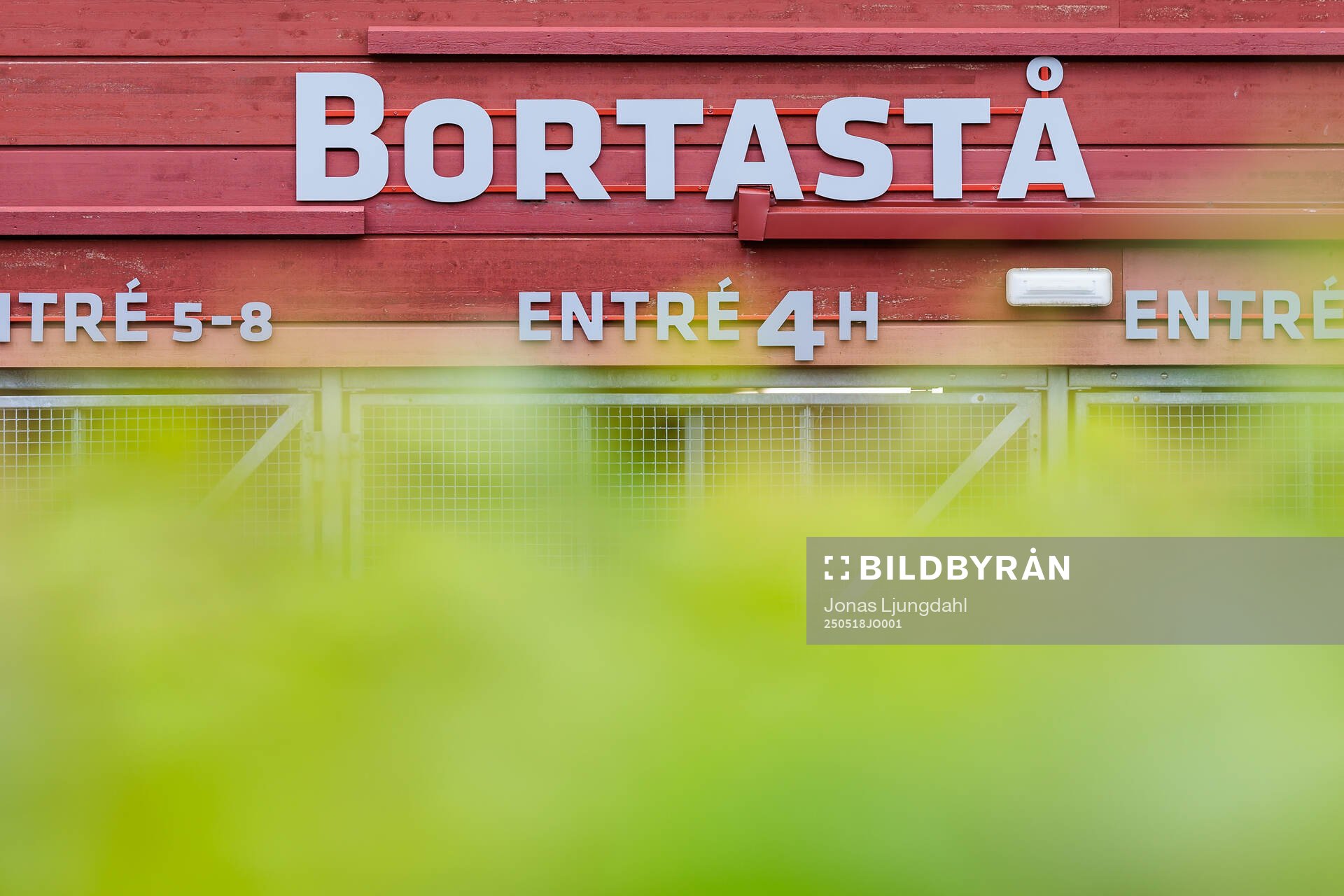 Entré till bortsatt på Visma arena inför fotbollsmatchen i Allsvenskan mellan Öster och GAIS den 18 maj 2025 i Växjö. 