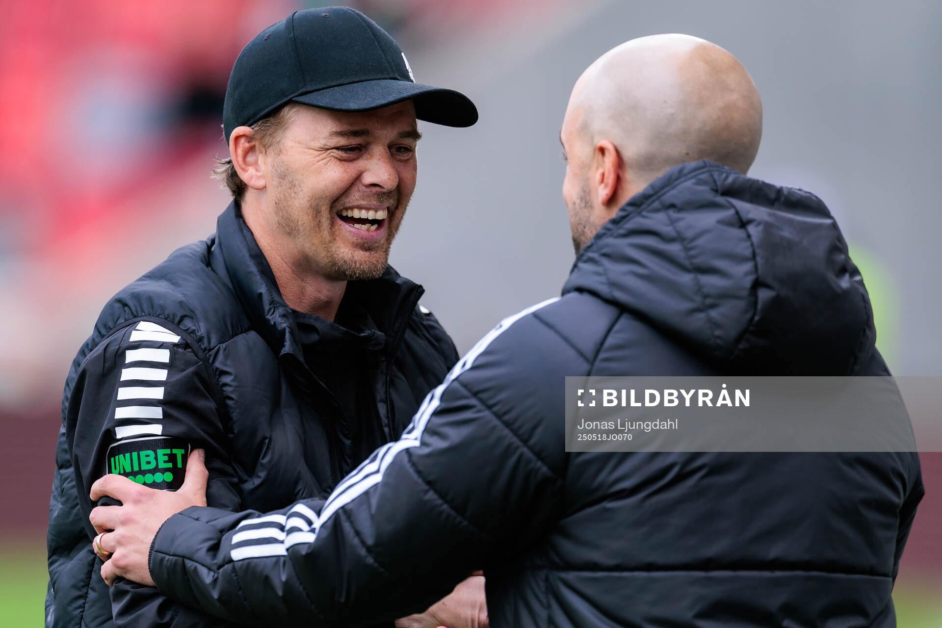 GAIS tränare Fredrik Holmberg under fotbollsmatchen i Allsvenskan mellan Öster och GAIS den 18 maj 2025 i Växjö. 