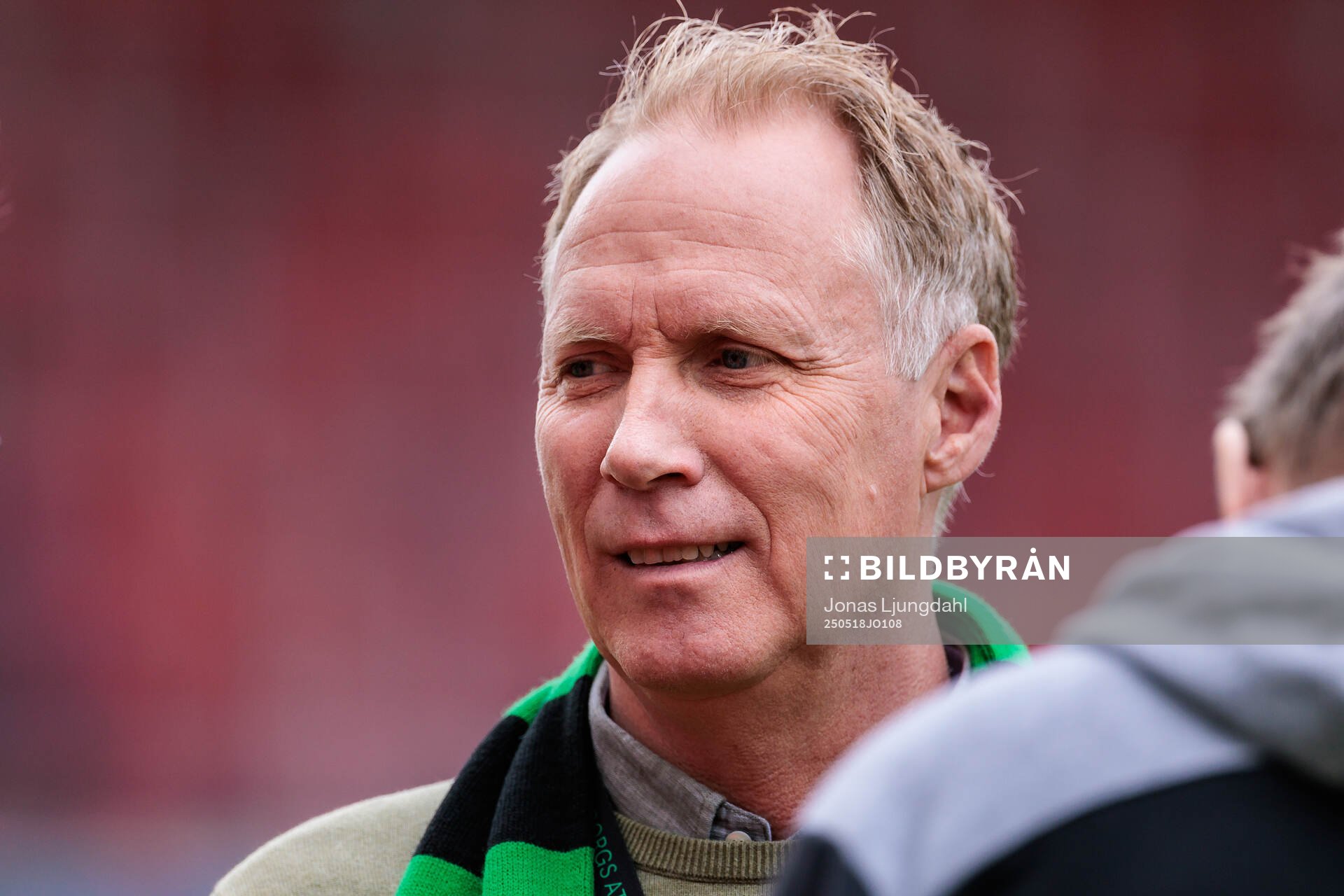 GAIS klubbchef Magnus Sköldmark inför fotbollsmatchen i Allsvenskan mellan Öster och GAIS den 18 maj 2025 i Växjö. 