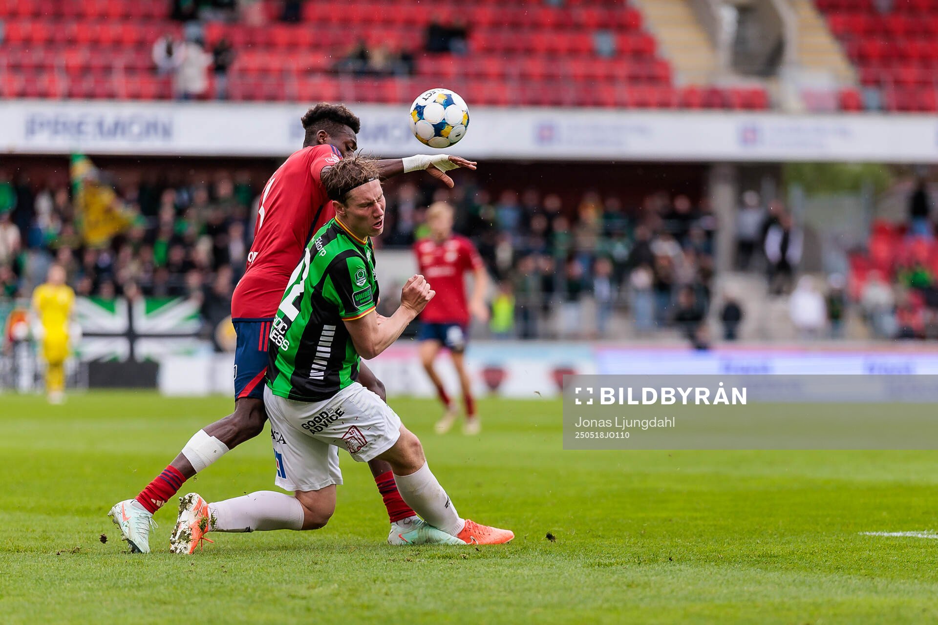 GAIS Robin Frej under fotbollsmatchen i Allsvenskan mellan Öster och GAIS den 18 maj 2025 i Växjö. 