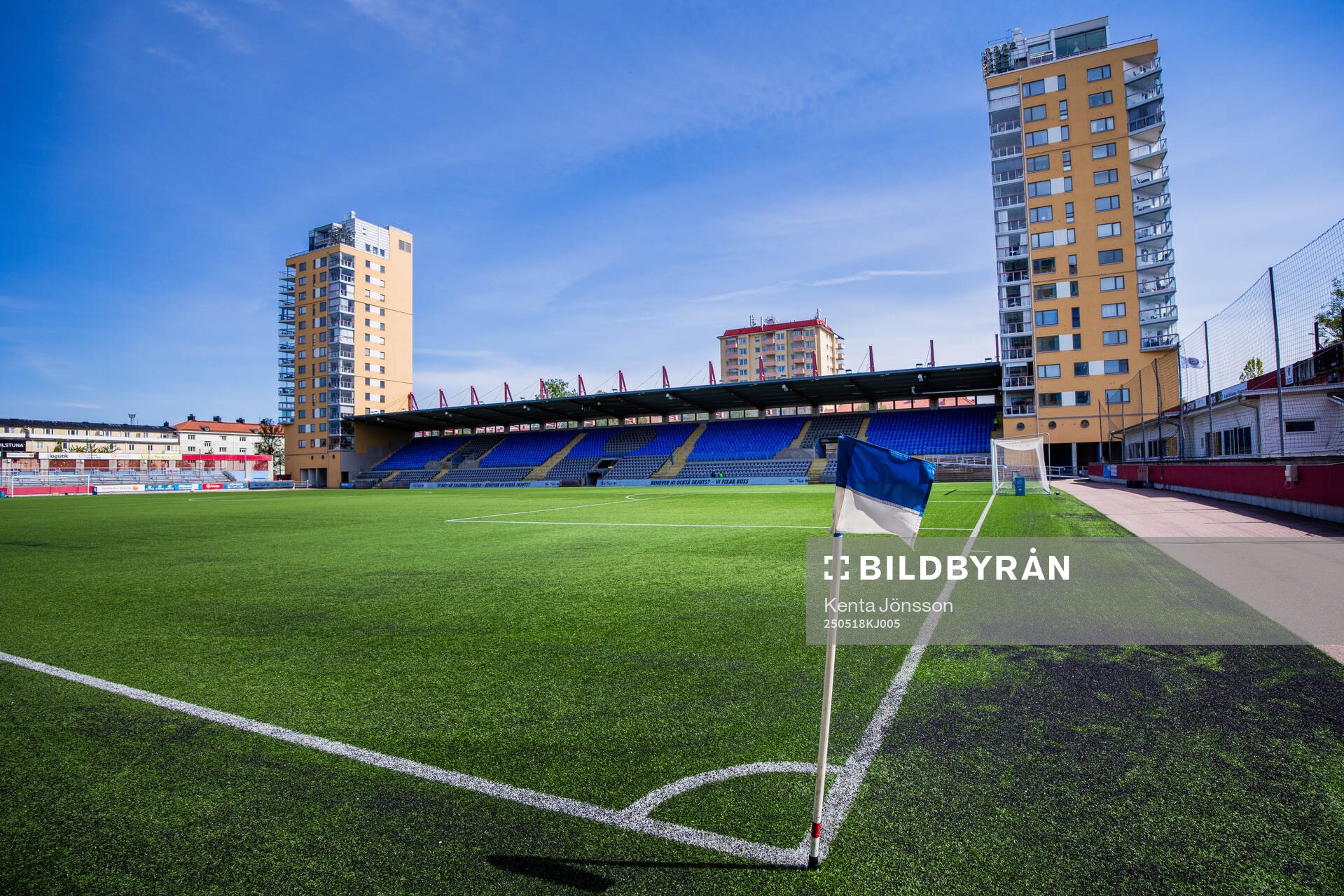 Tunavallen inför fotbollsmatchen i Elitettan mellan Eskilstuna United och KIF Örebro den 18 maj 2025 i Eskilstuna. 