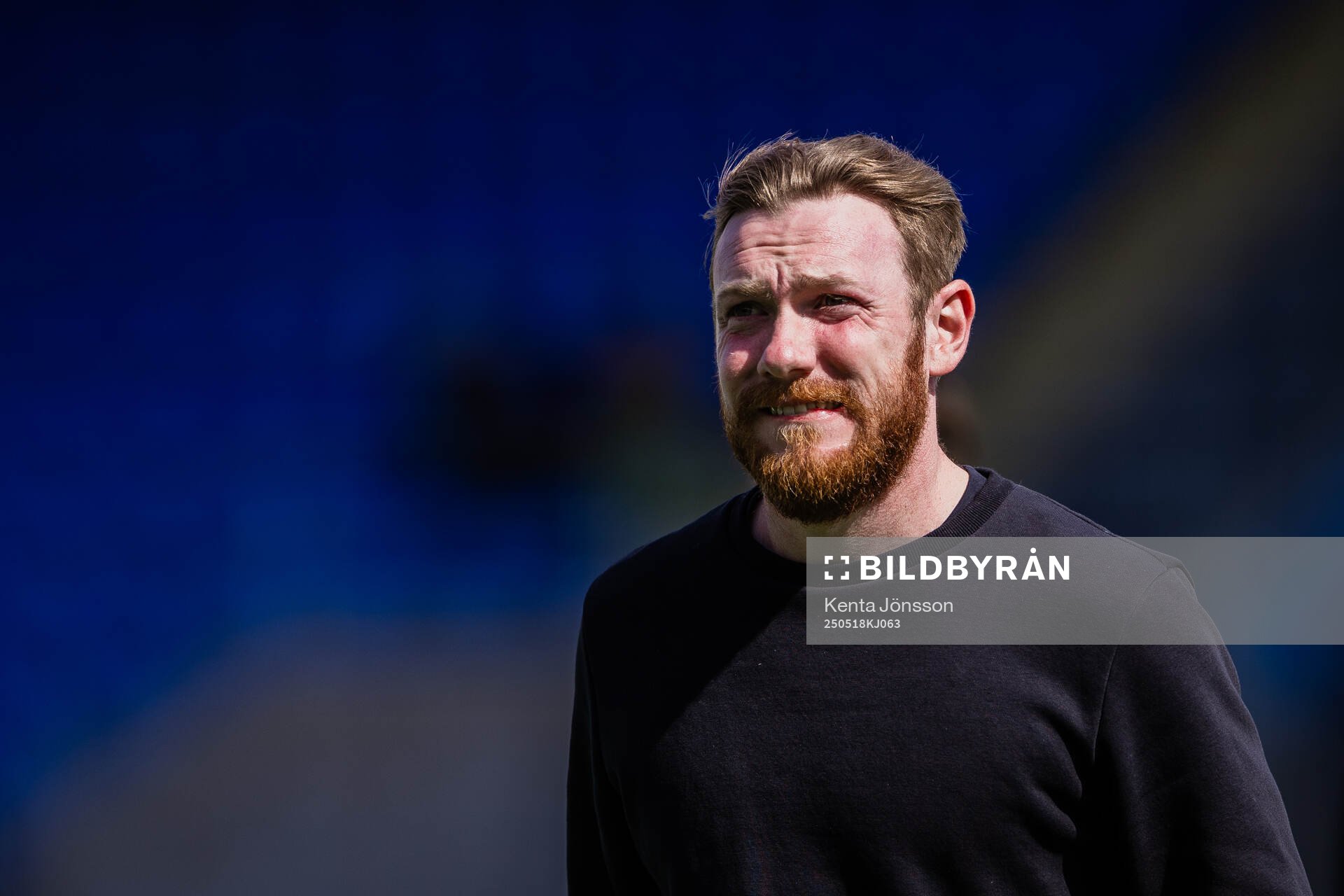 KIF Örebros tränare Fredrik Andersson inför fotbollsmatchen i Elitettan mellan Eskilstuna United och KIF Örebro den 18 maj 2025 i Eskilstuna.