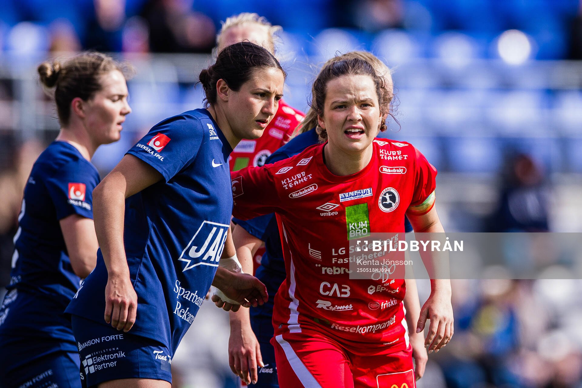 KIF Örebros Julia Walentowicz under fotbollsmatchen i Elitettan mellan Eskilstuna United och KIF Örebro den 18 maj 2025 i Eskilstuna. 