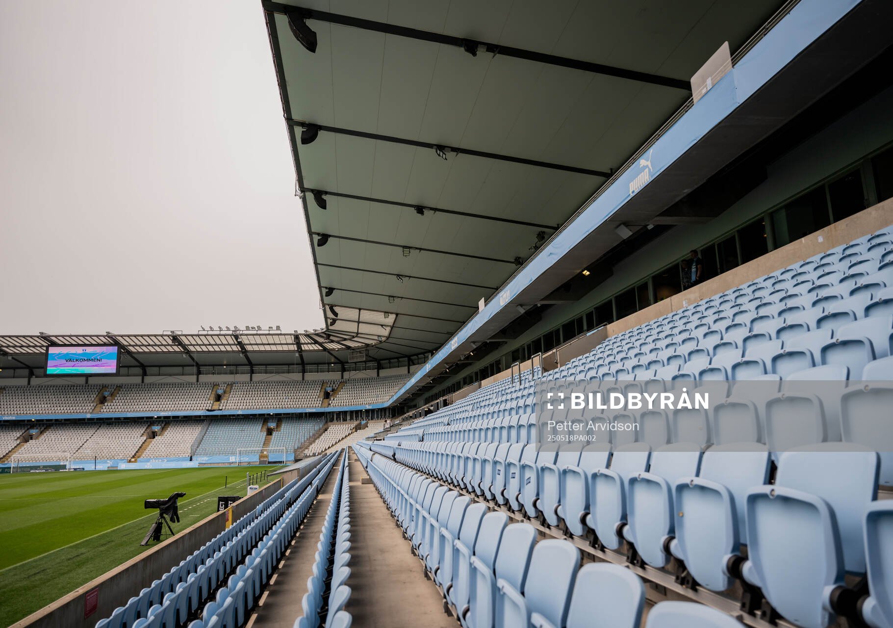 Interiör Eleda Stadion inför fotbollsmatchen i Allsvenskan mellan Malmö FF och Halmstad den 18 maj 2025 i Malmö. 