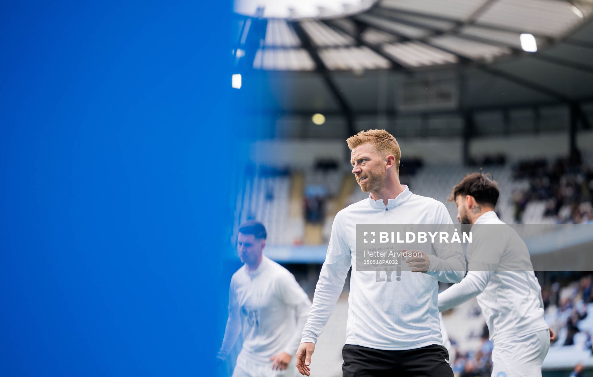 Malmö FFs Anders Christiansen inför fotbollsmatchen i Allsvenskan mellan Malmö FF och Halmstad den 18 maj 2025 i Malmö. 