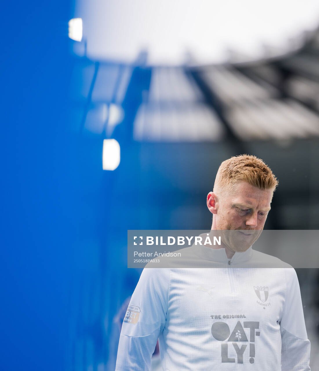 Malmö FFs Anders Christiansen inför fotbollsmatchen i Allsvenskan mellan Malmö FF och Halmstad den 18 maj 2025 i Malmö. 