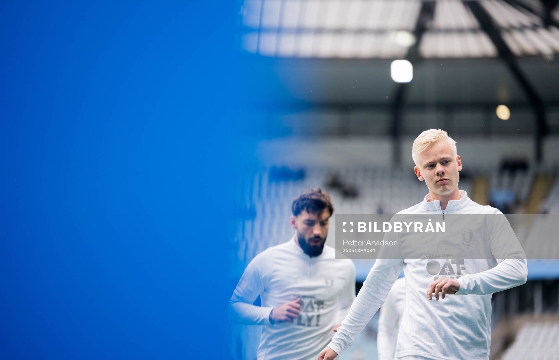 Malmö FFs Otto Rosengren inför fotbollsmatchen i Allsvenskan mellan Malmö FF och Halmstad den 18 maj 2025 i Malmö. 