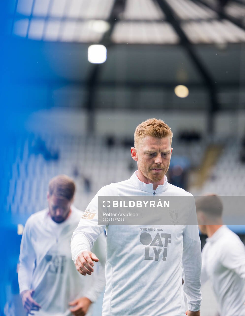 Malmö FFs Anders Christiansen inför fotbollsmatchen i Allsvenskan mellan Malmö FF och Halmstad den 18 maj 2025 i Malmö. 