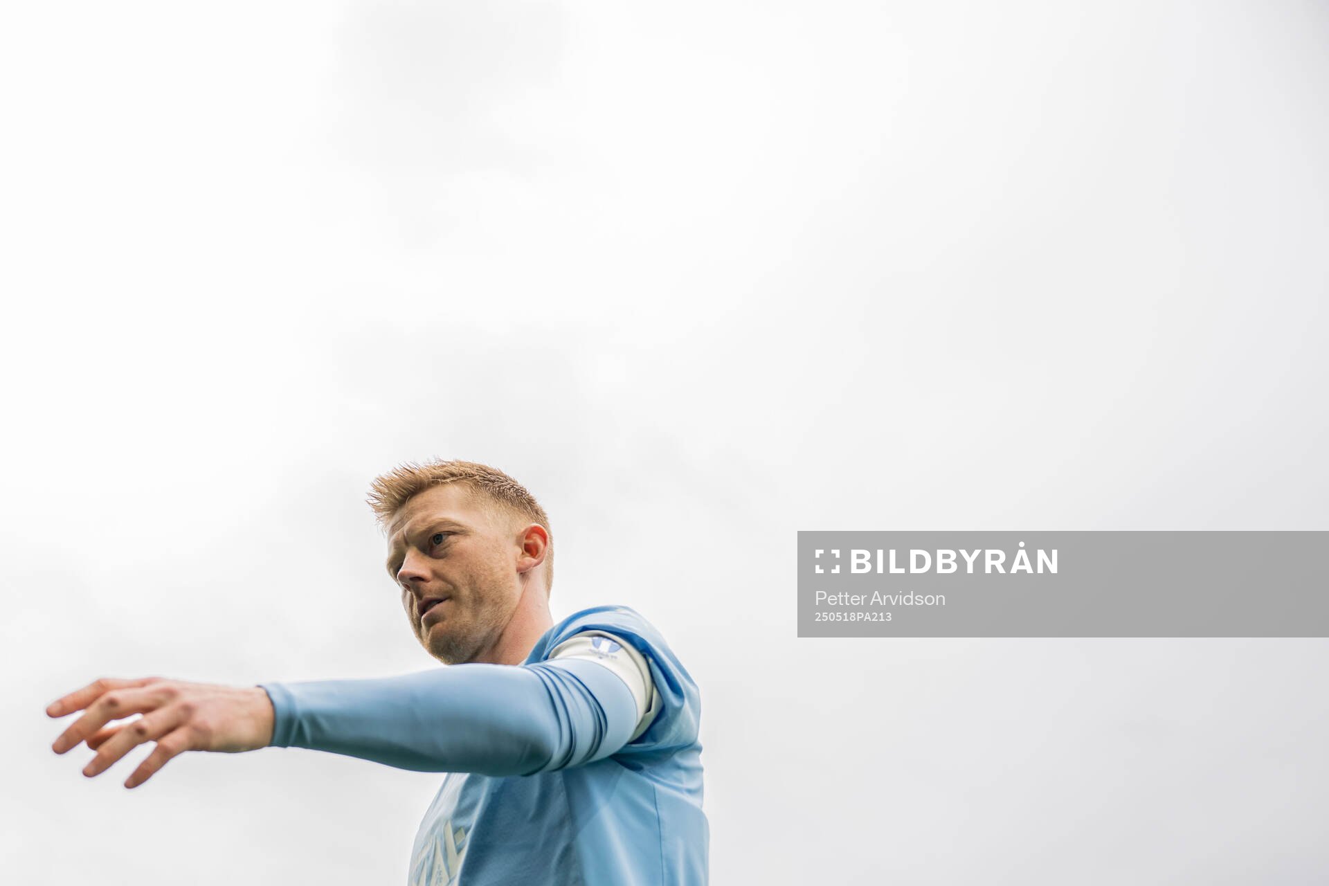 Malmö FFs Anders Christiansen inför fotbollsmatchen i Allsvenskan mellan Malmö FF och Halmstad den 18 maj 2025 i Malmö. 