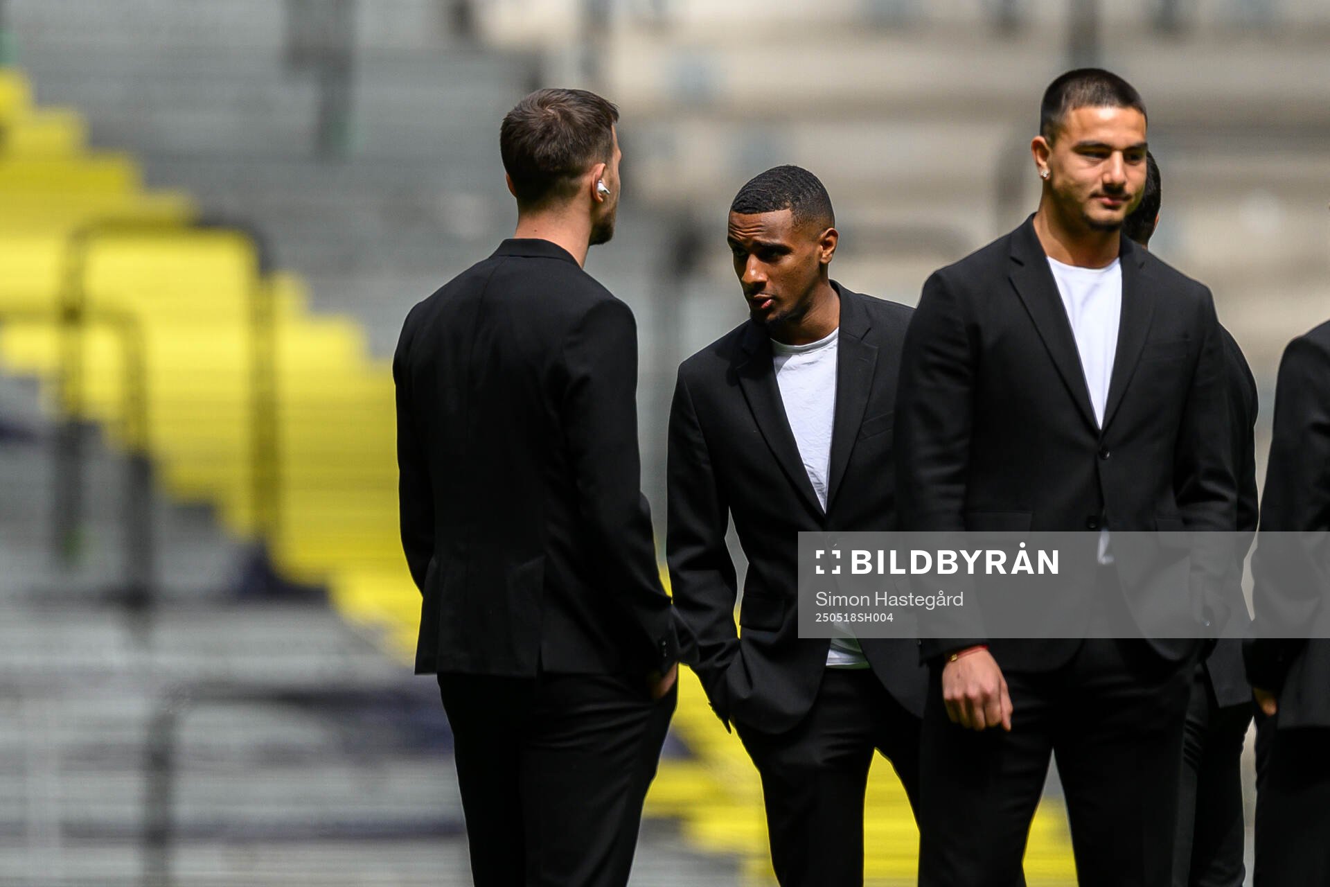 Hammarbys Paulos Abraham inför fotbollsmatchen i Allsvenskan mellan AIK och Hammarby den 18 maj 2025 i Stockholm. 