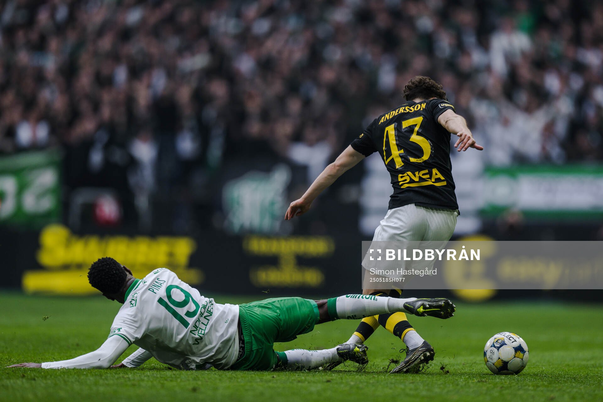 Hammarbys Shaquille Pinas och AIKs Victor Goncalves