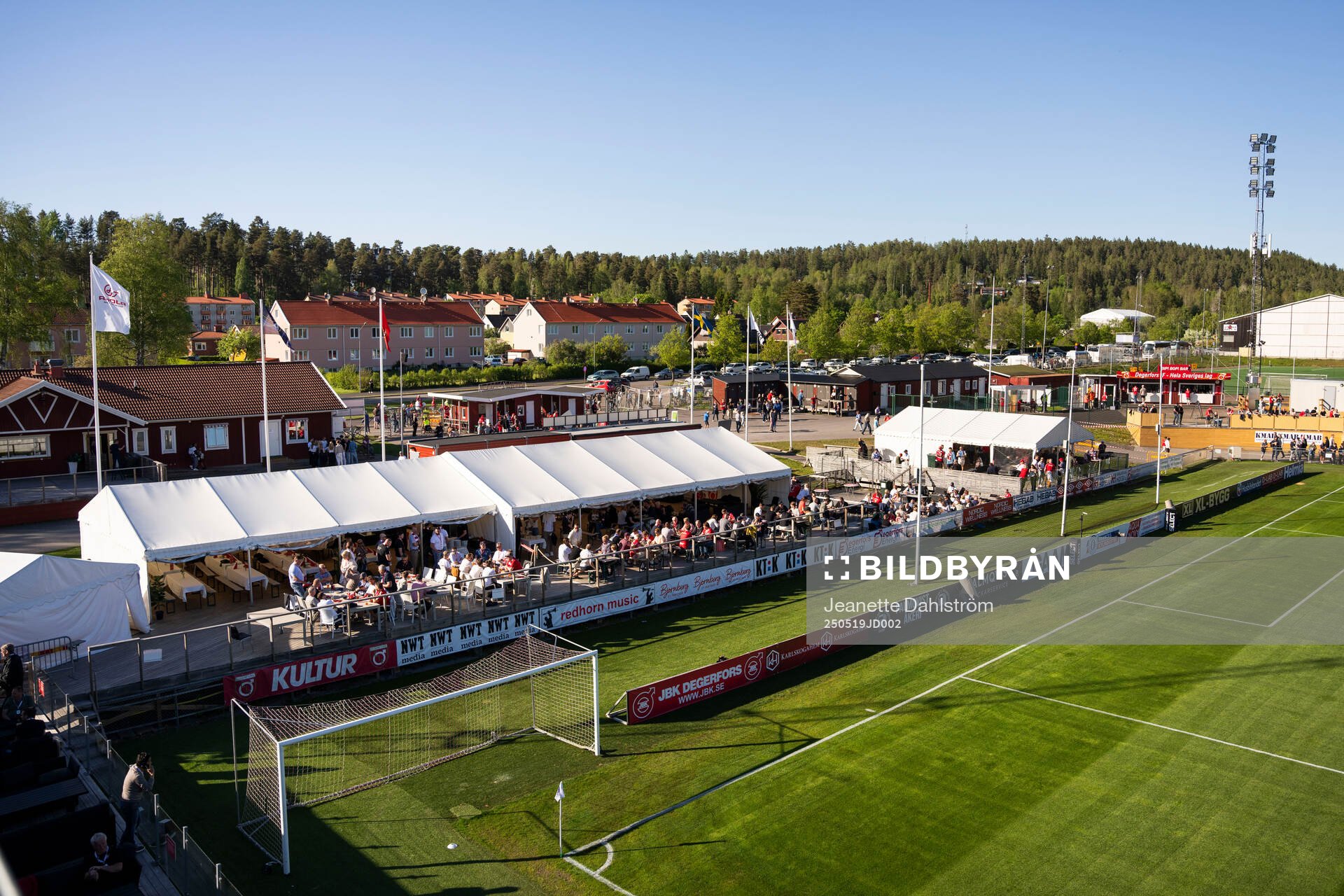 inför fotbollsmatchen i Allsvenskan mellan Degerfors och IFK Göteborg den 19 maj 2025 i Degerfors. 