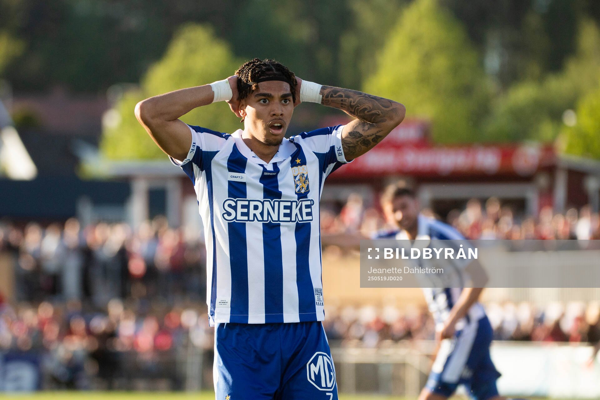 IFK Göteborgs Sebastian Clemmensen under fotbollsmatchen i Allsvenskan mellan Degerfors och IFK Göteborg den 19 maj 2025 i Degerfors.