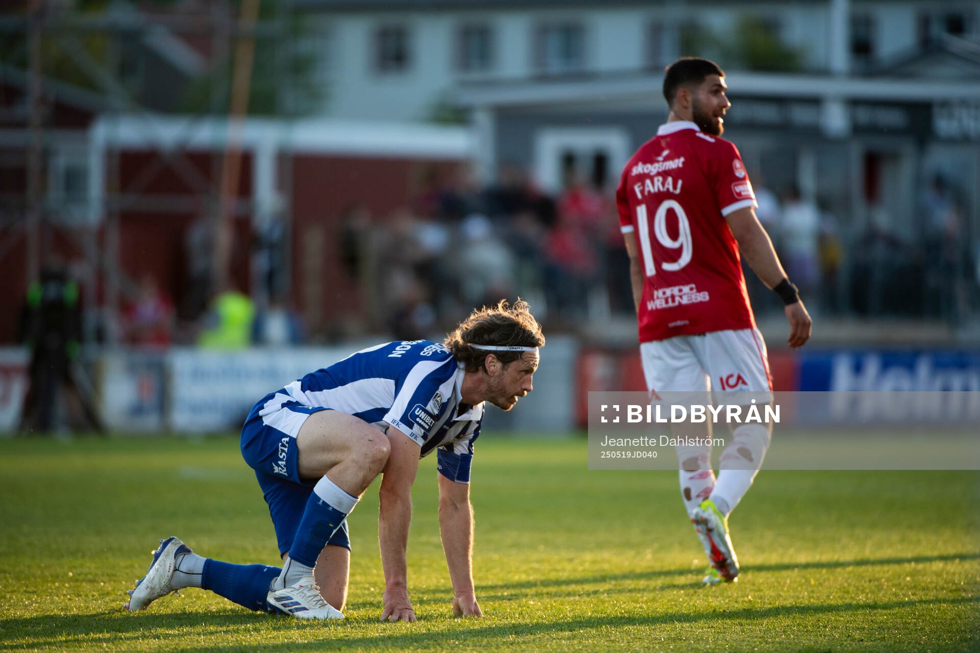 IFK Göteborgs Gustav Svensson under fotbollsmatchen i Allsvenskan mellan Degerfors och IFK Göteborg den 19 maj 2025 i Degerfors.