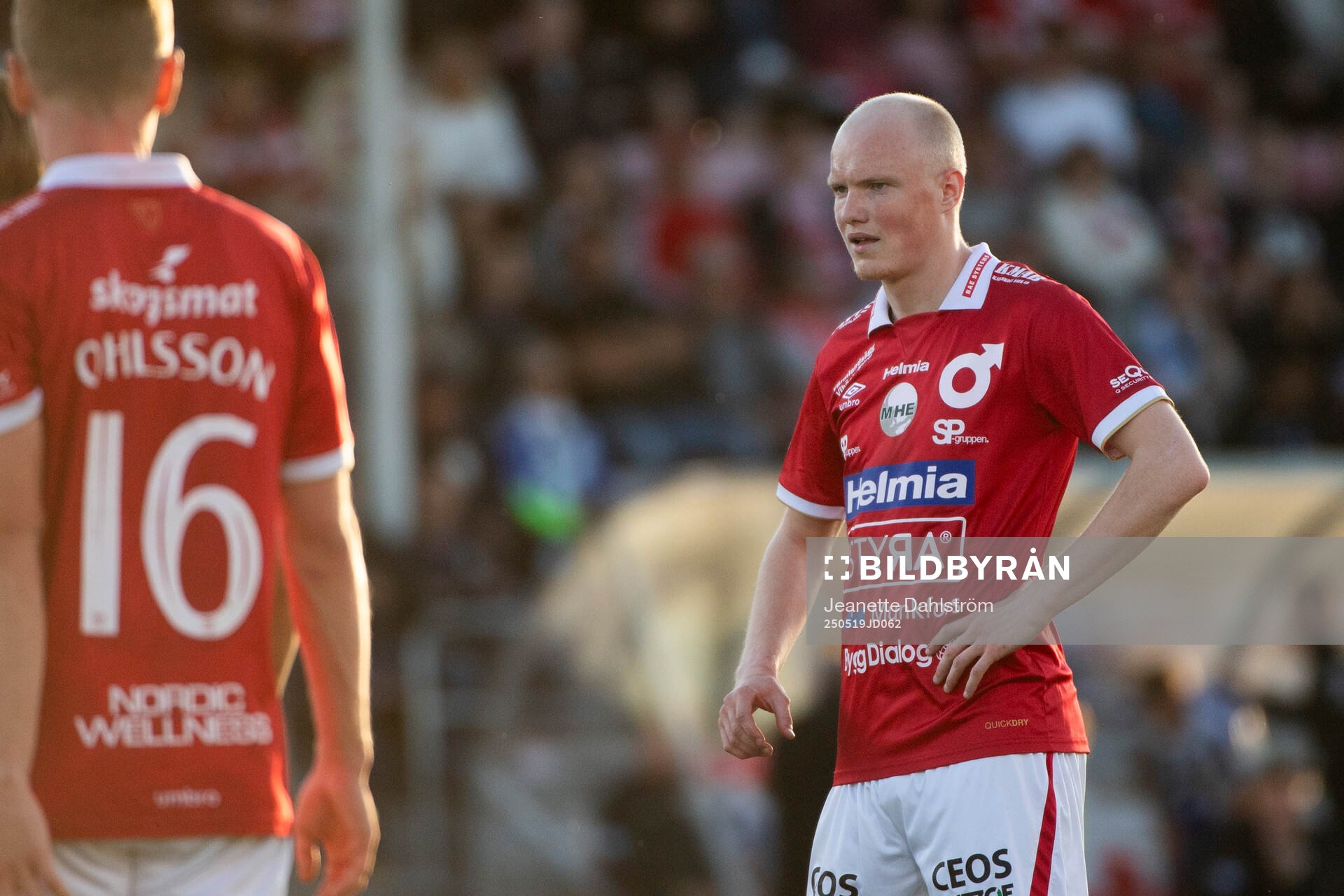 Degerfors Marcus Rafferty under fotbollsmatchen i Allsvenskan mellan Degerfors och IFK Göteborg den 19 maj 2025 i Degerfors. 