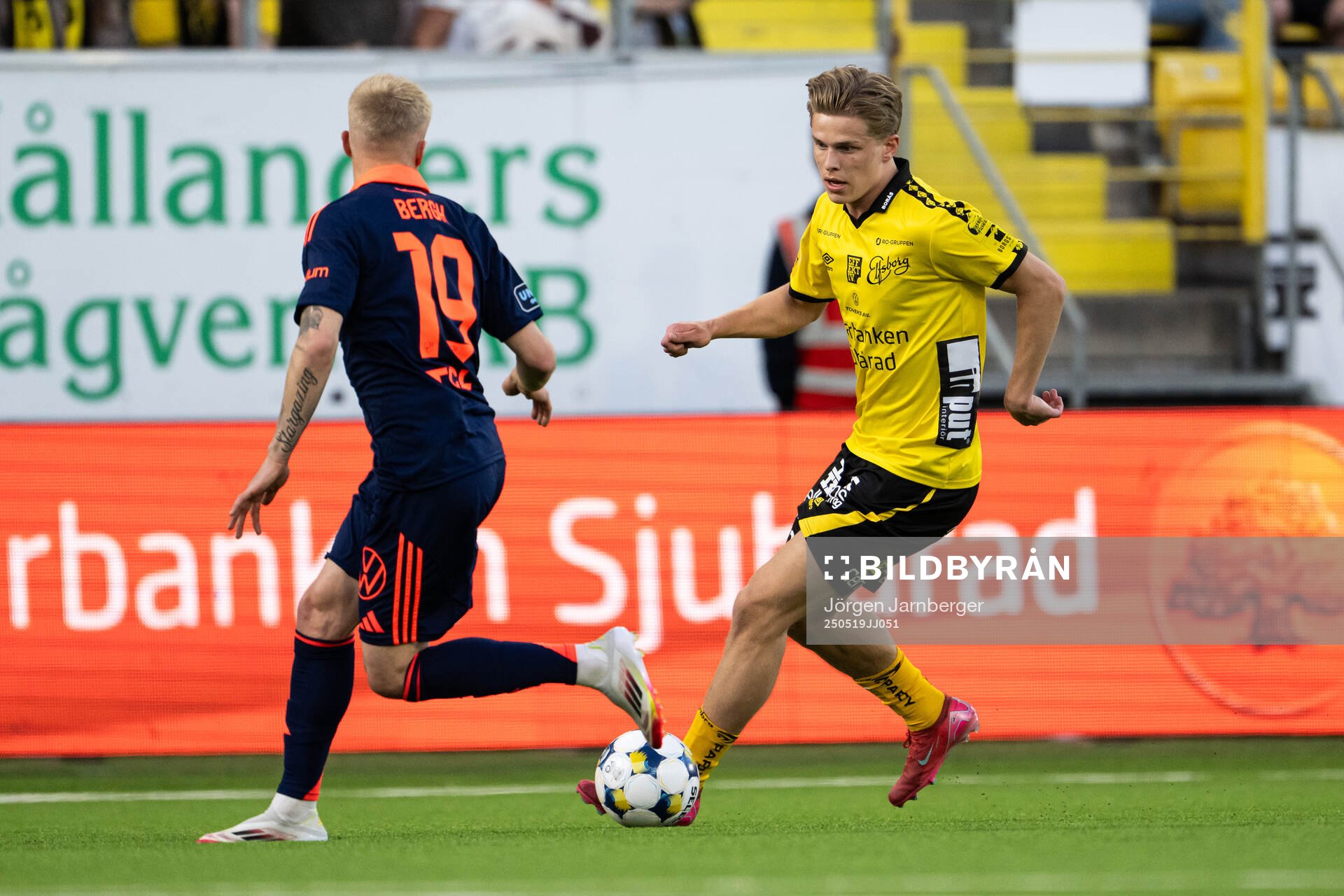 Elfsborgs Gottfrid Rapp under fotbollsmatchen i Allsvenskan mellan Elfsborg och Djurgården den 19 maj 2025 i Borås. 