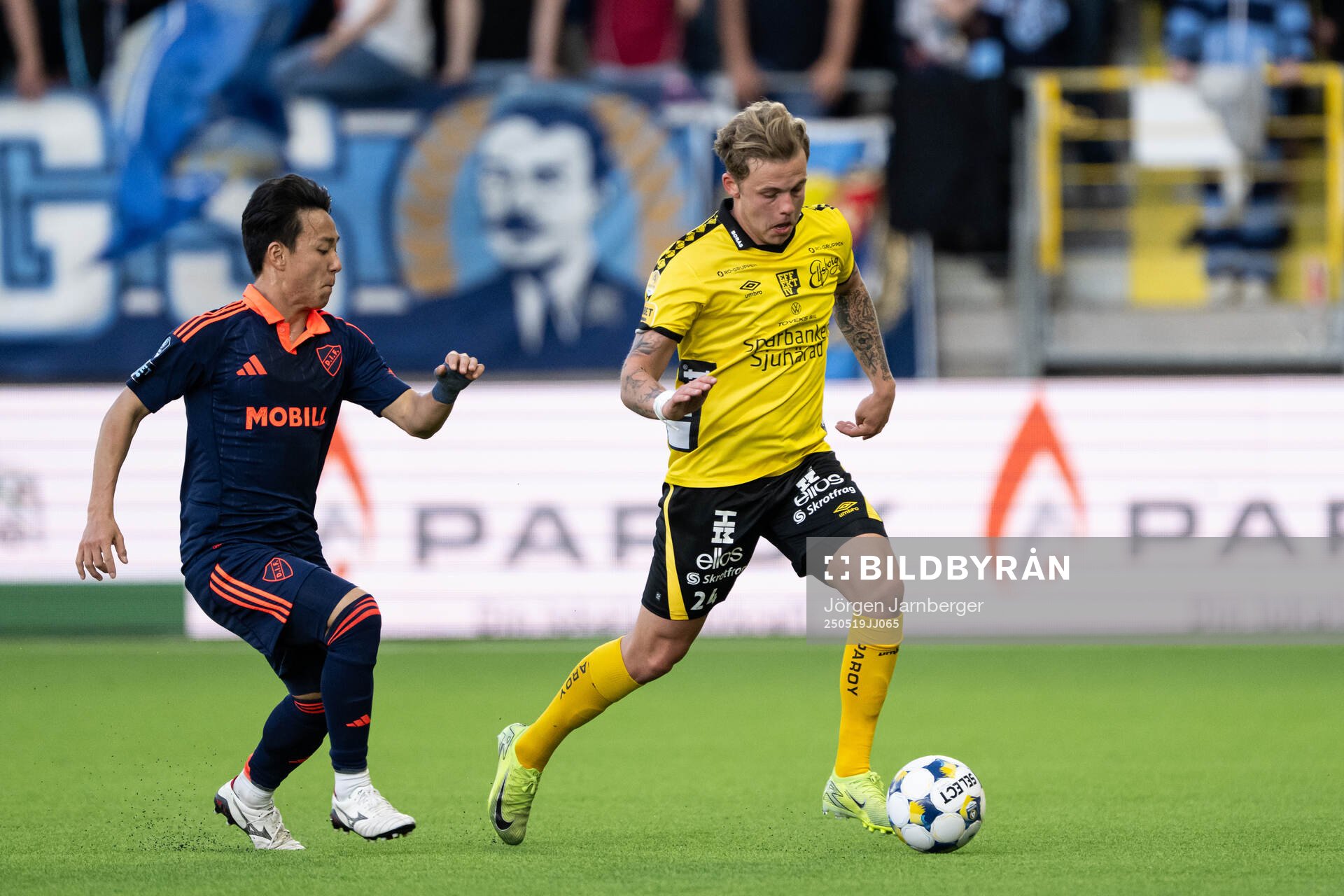 Djurgårdens Keita Kosugi och Elfsborgs Frederik Ihler
