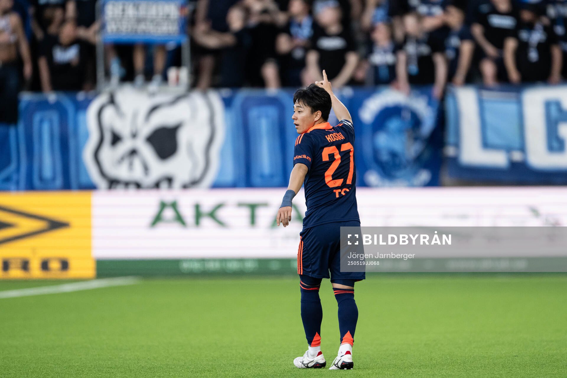 Djurgårdens Keita Kosugi under fotbollsmatchen i Allsvenskan mellan Elfsborg och Djurgården den 19 maj 2025 i Borås. 