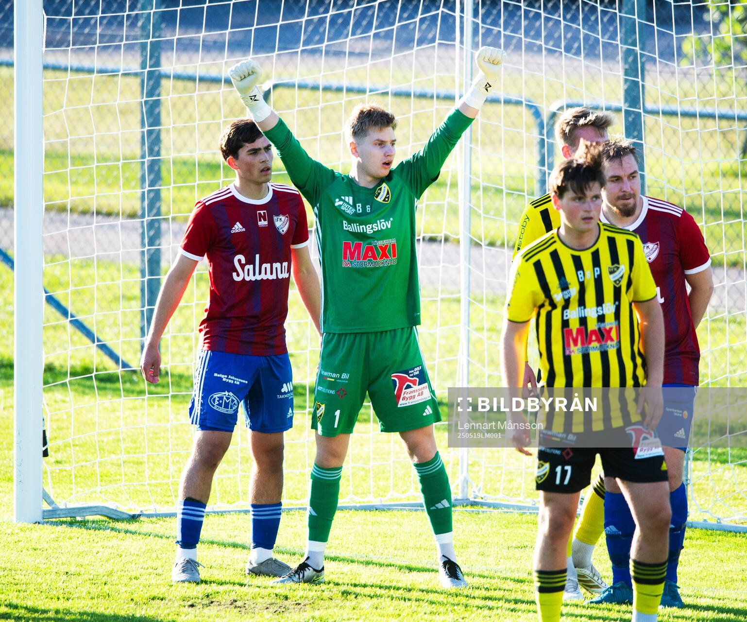 IFK Hässleholms målvakt Felix Persson i matchen i DM