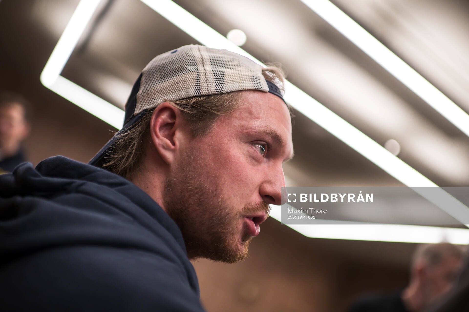 Rasmus Sandin of Sweden at a press event