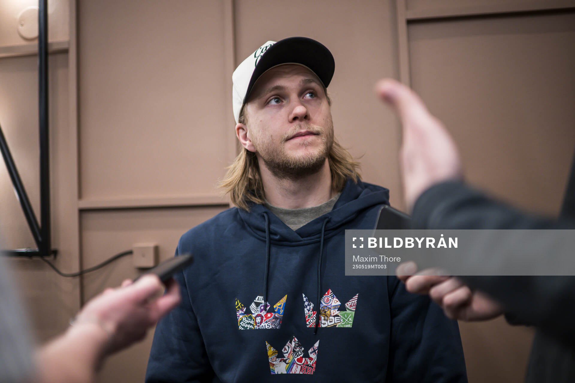 William Karlsson of Sweden at a press event