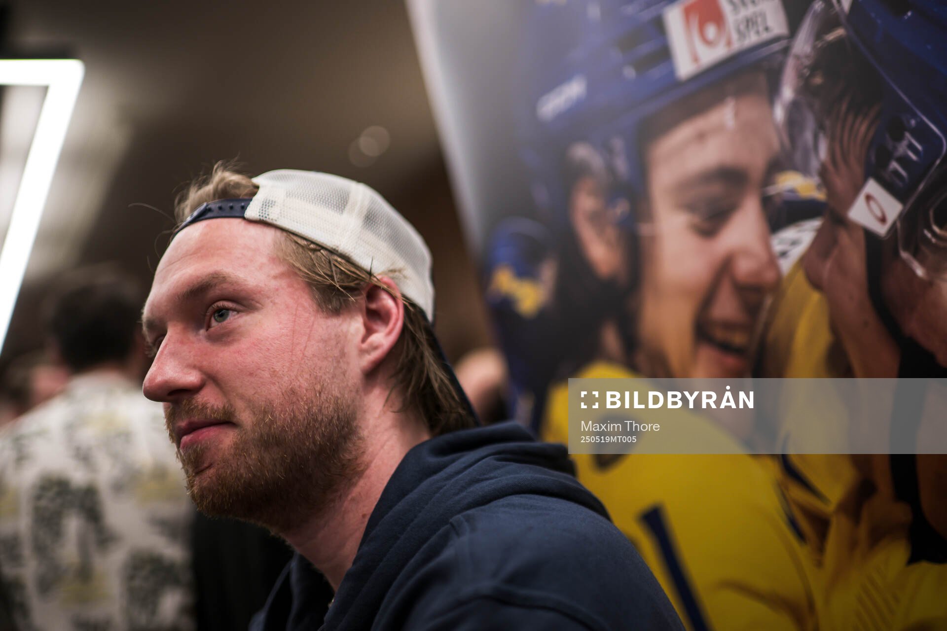 Rasmus Sandin of Sweden at a press event
