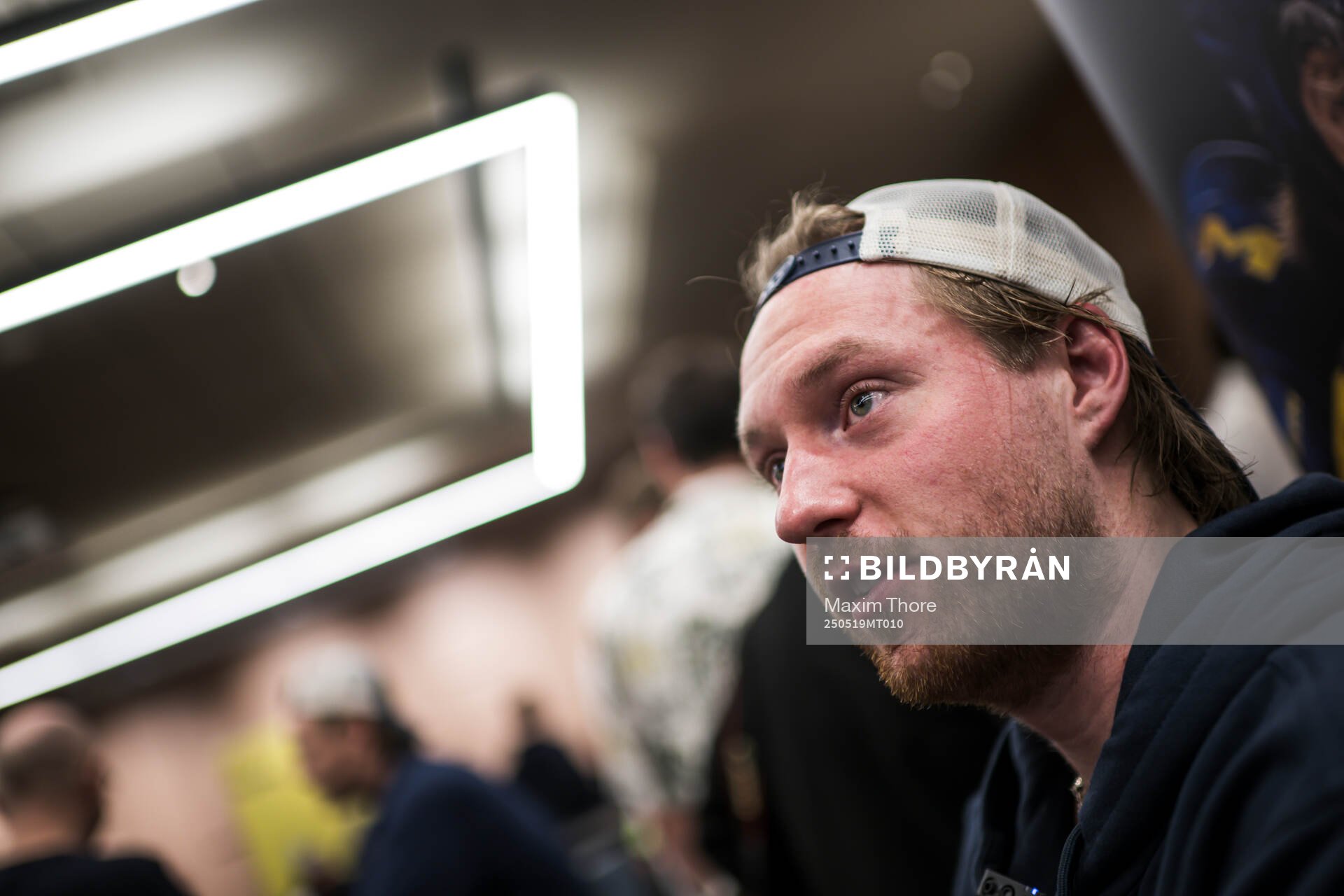 Rasmus Sandin of Sweden at a press event