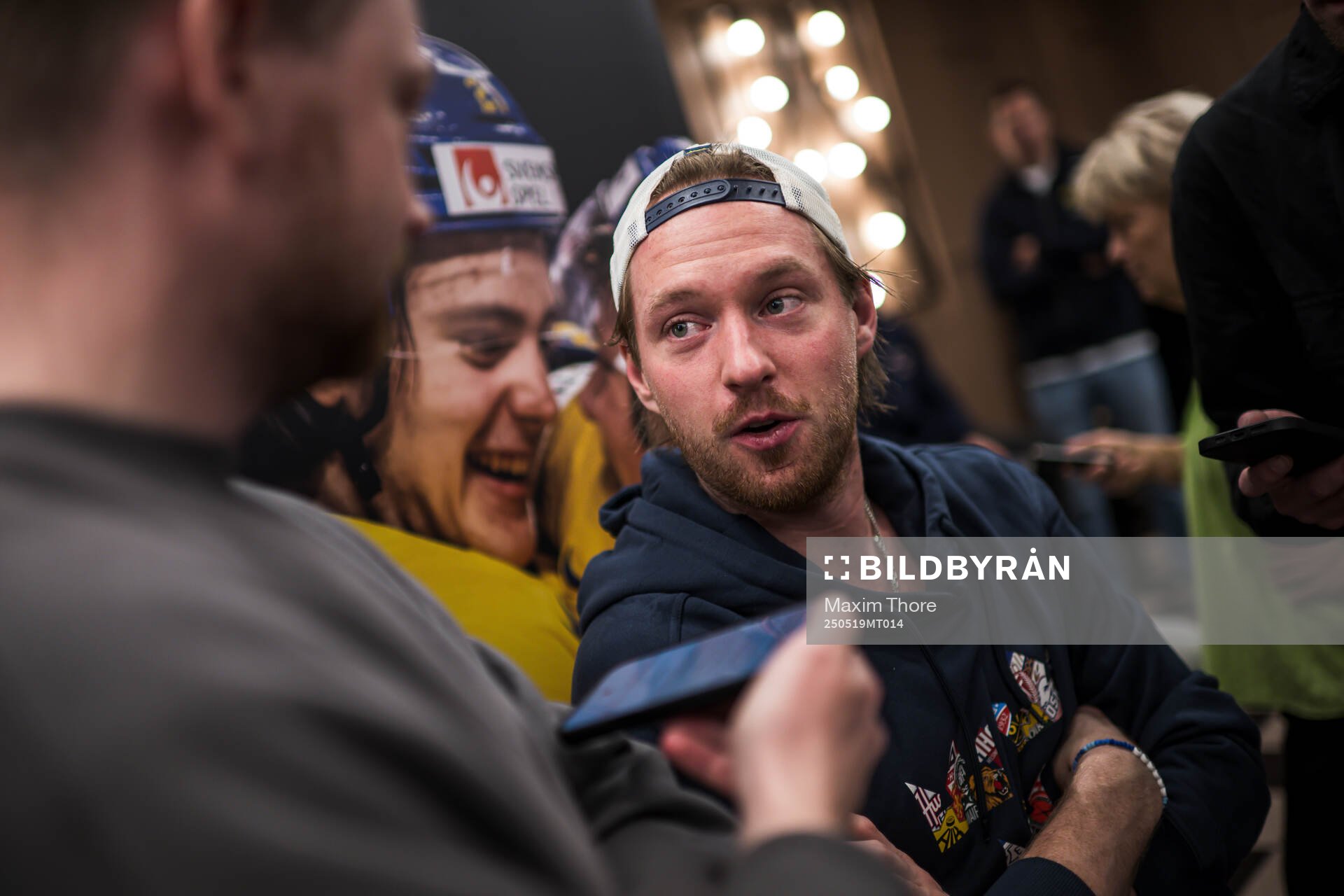 Rasmus Sandin of Sweden at a press event
