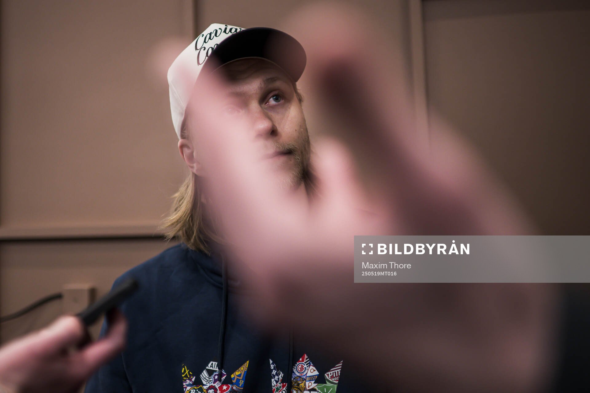 William Karlsson of Sweden at a press event