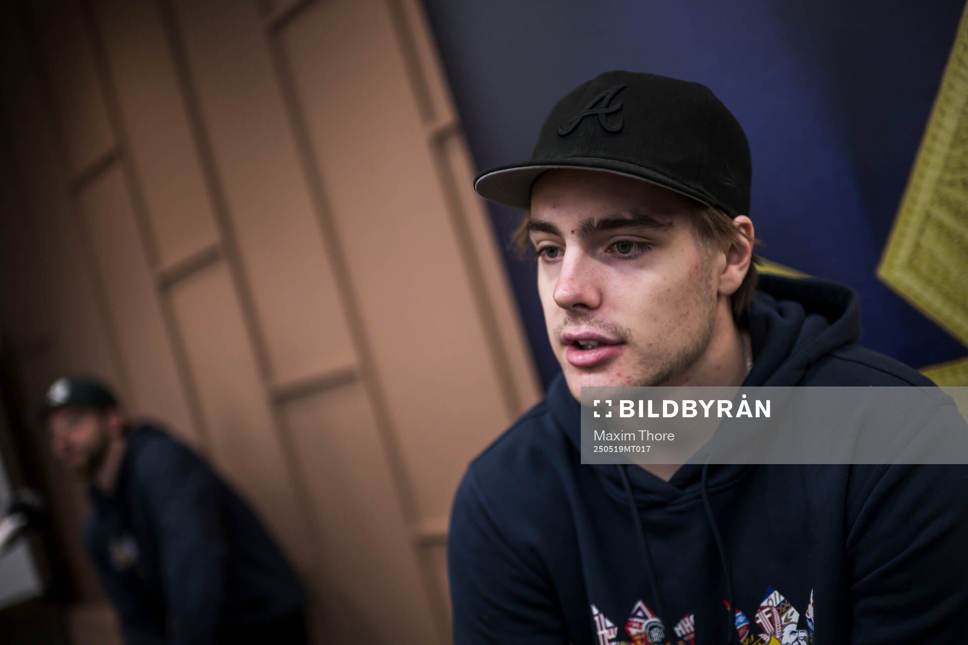 Leo Carlsson of Sweden at a press event