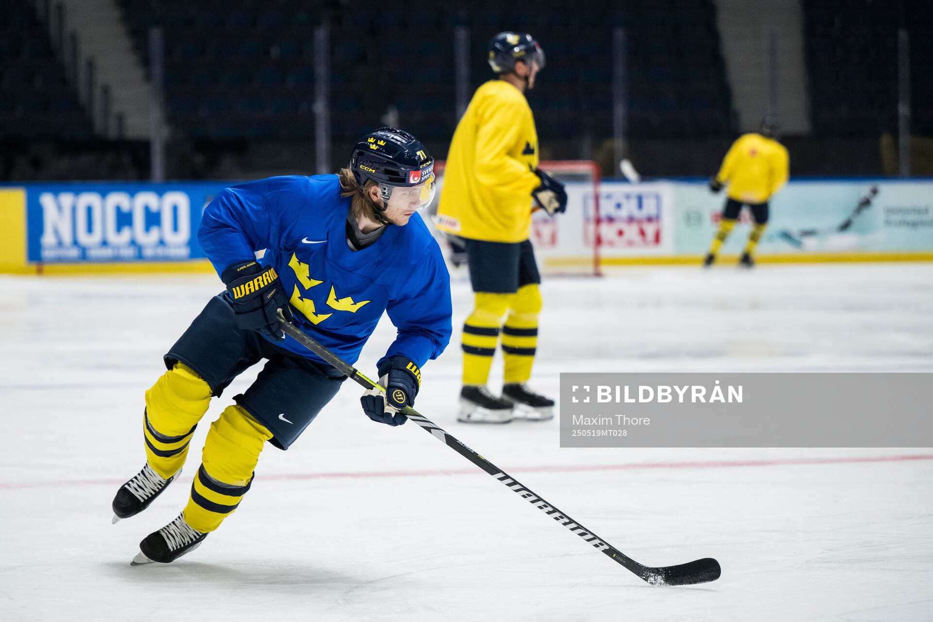 William Karlsson of Sweden at a practice session