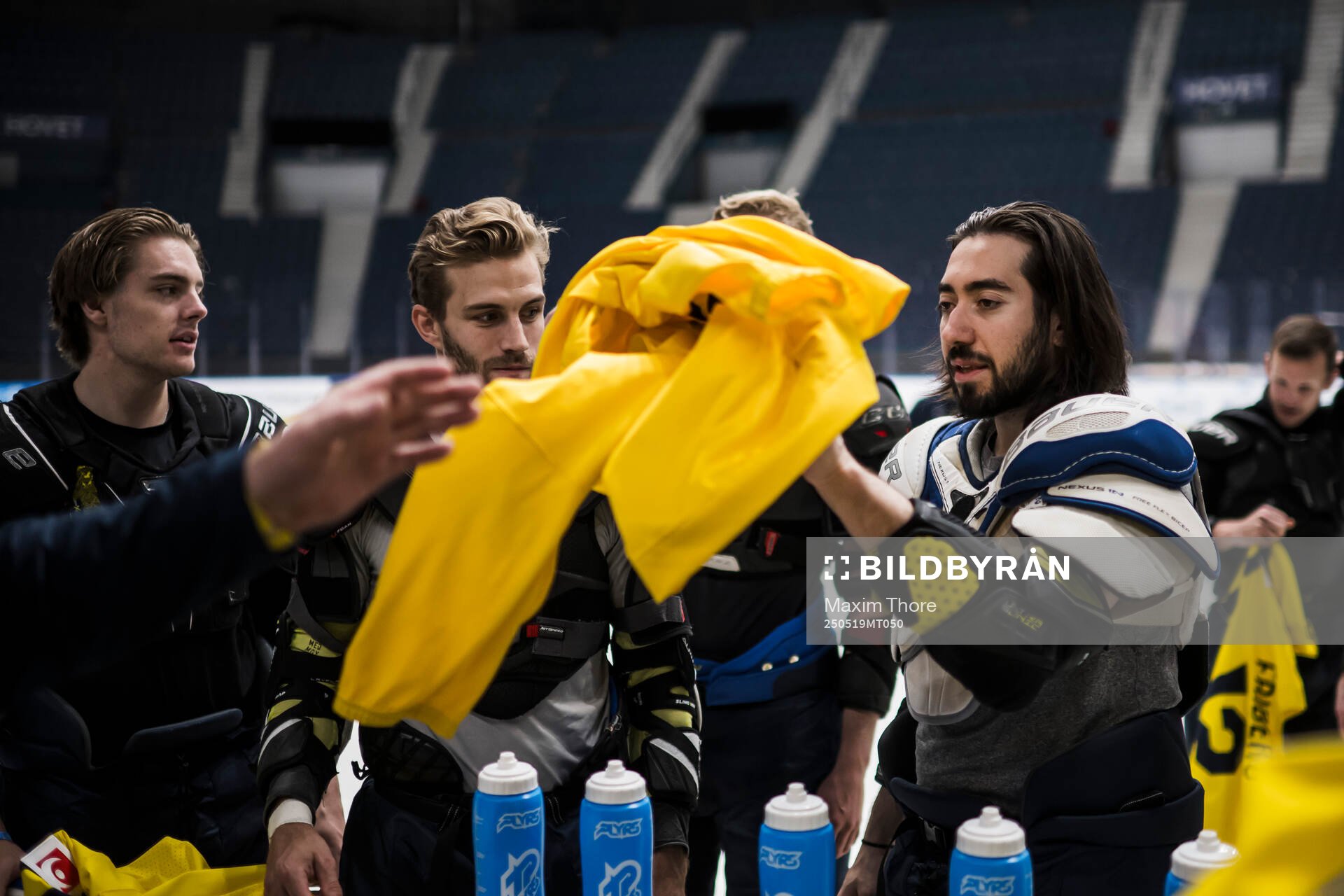 Leo Carlsson, Alexander Wennberg and Mika Zibanejad of
